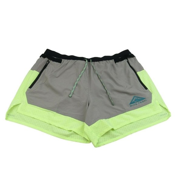 Nike Flex Stride Mens Trail Running Shorts Size XL TALL Lime Grey NEW - Picture 1 of 10